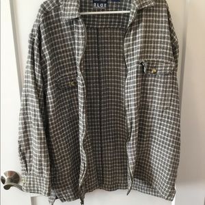 Santana blue Mens size L vintage heavyweight zip up